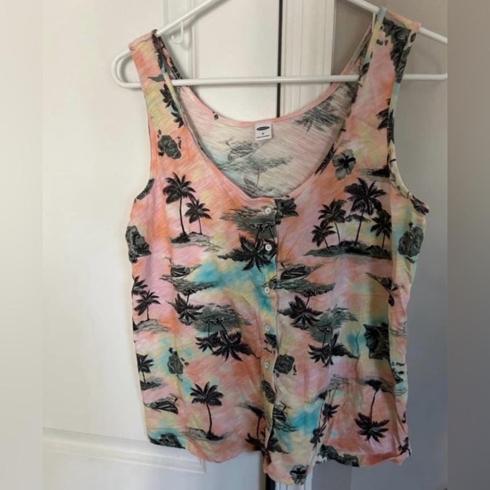 Women Old Navy Tropical Tank Top Medium